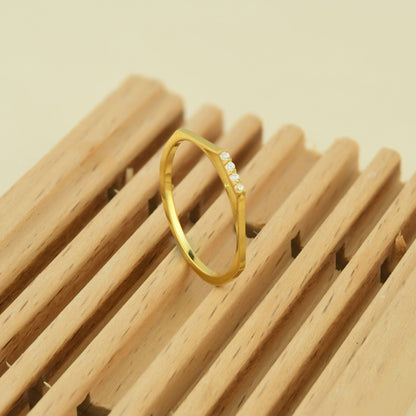 14K Gold Mini Stack Diamond Ring - 2S115