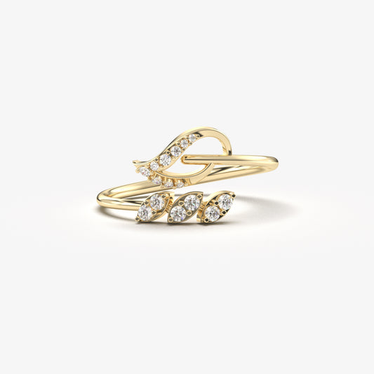 10K Gold Leaf Ivy Ring - LR124