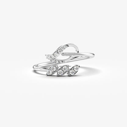 10K Gold Leaf Ivy Diamond Ring - LR124