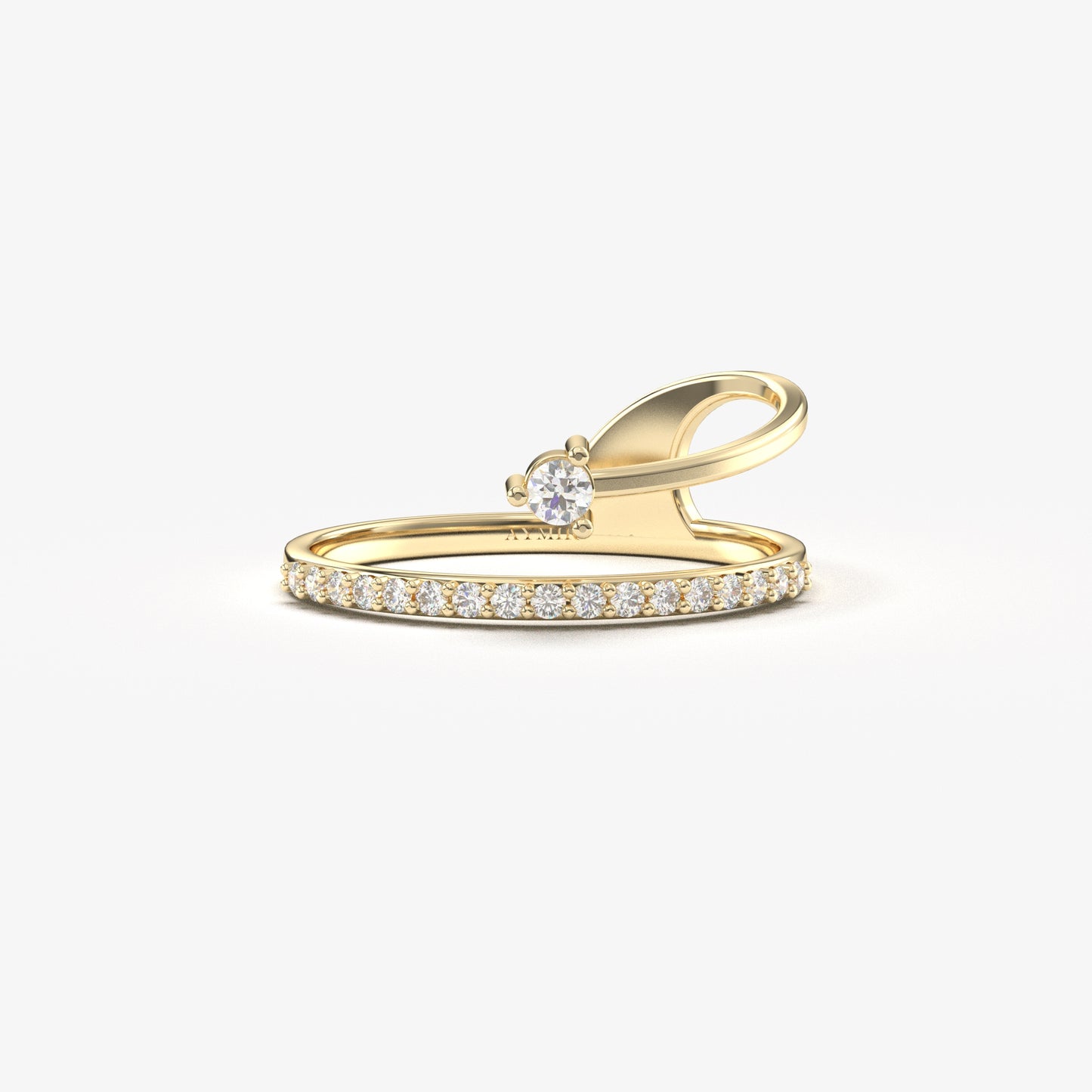 10K Gold Unique Diamond Ring - LR127