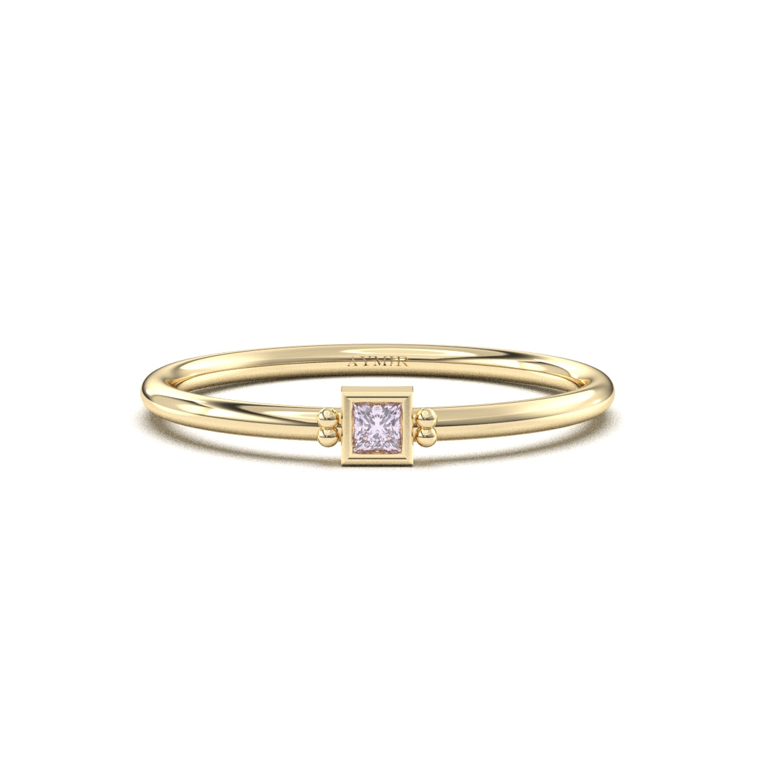 18K Gold Personalized 1 Stone Birthstone Family Ring - 2S198FAM1