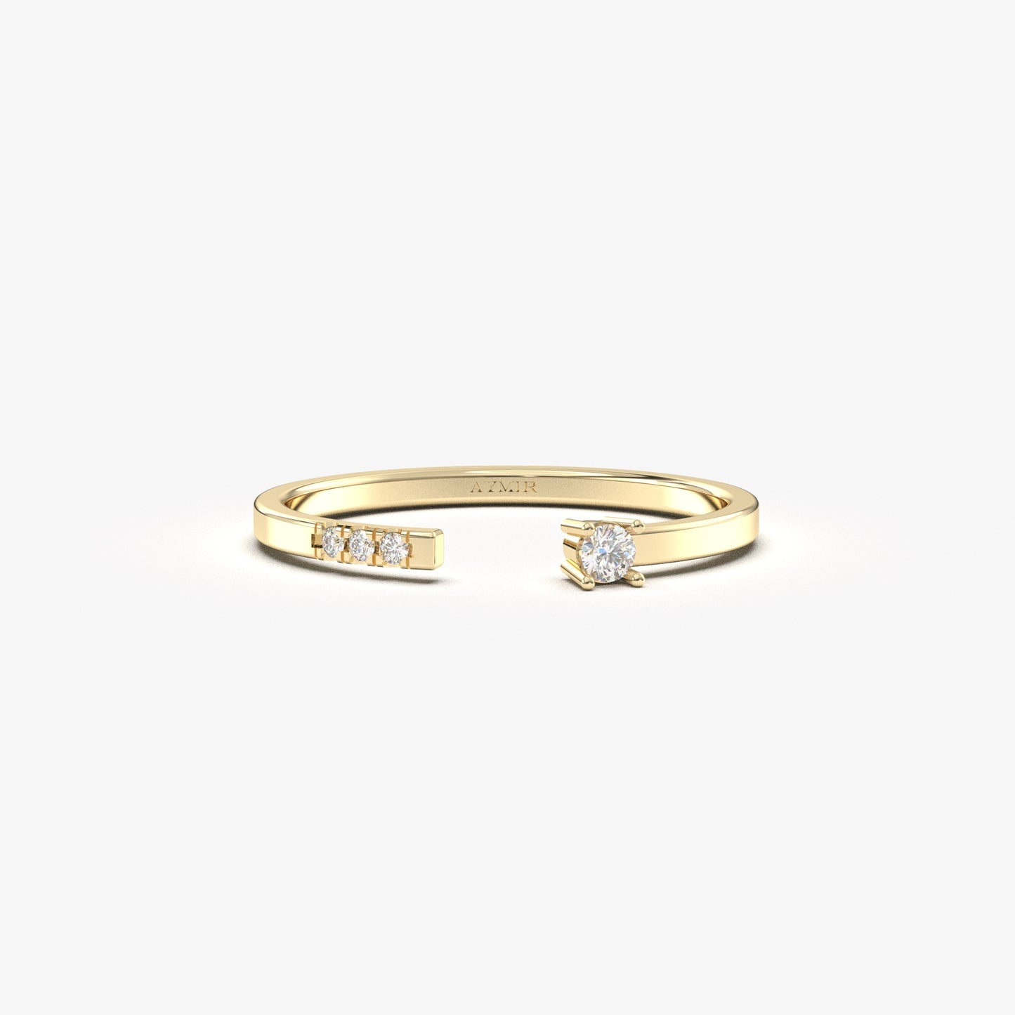 14K Gold Open Cuff Diamond Ring - 2S102
