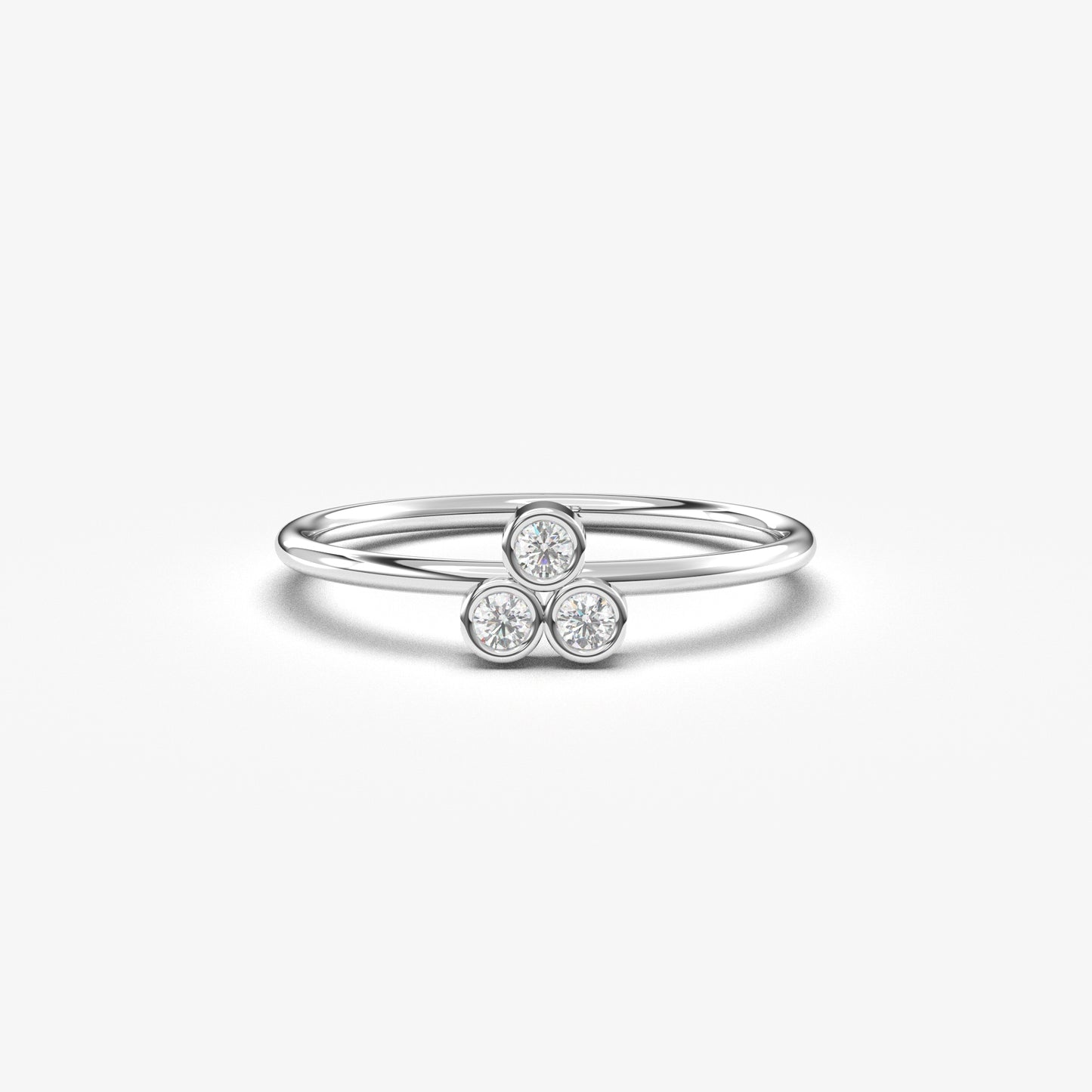 10K Gold Dainty Diamond Ring - 2S106