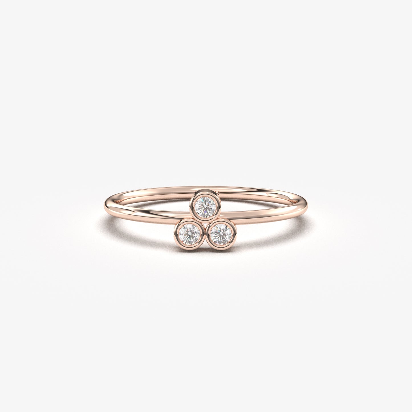 10K Gold Dainty Diamond Ring - 2S106