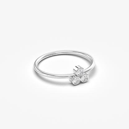 10K Gold Dainty Diamond Ring - 2S106