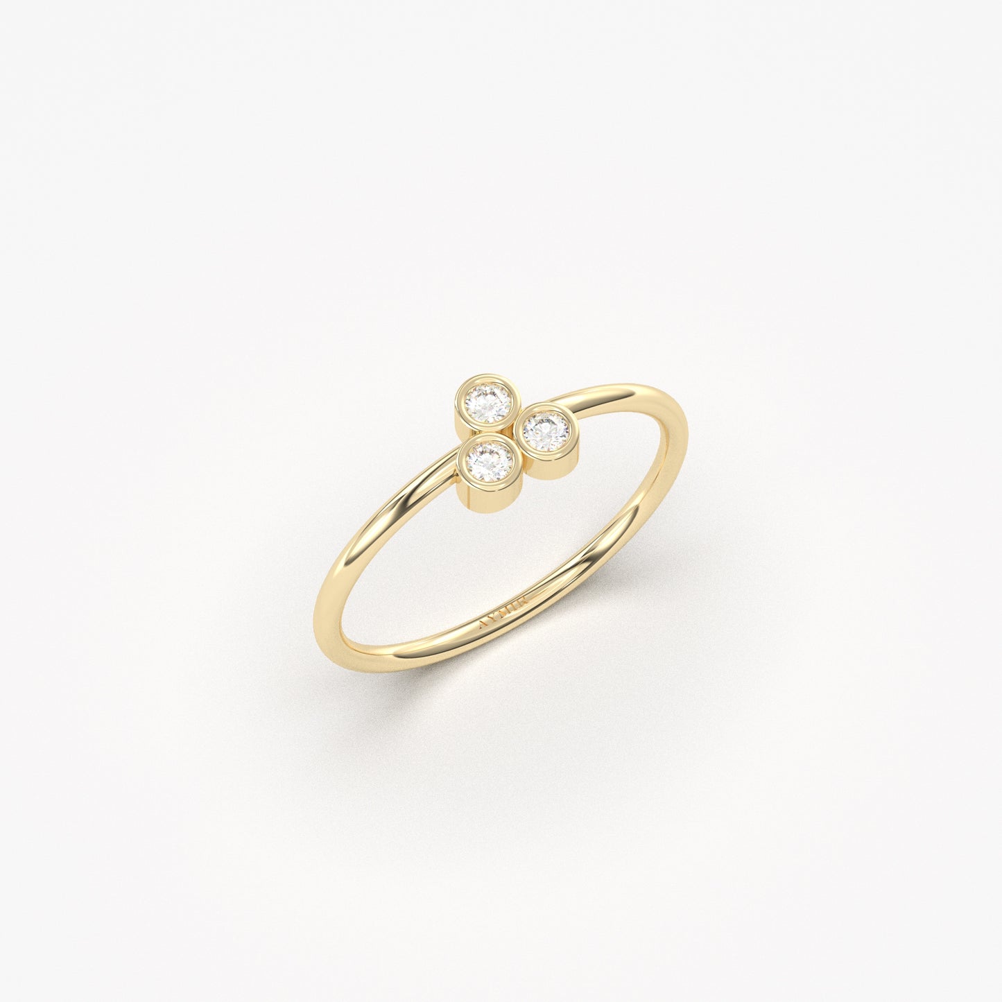 10K Gold Dainty Diamond Ring - 2S106