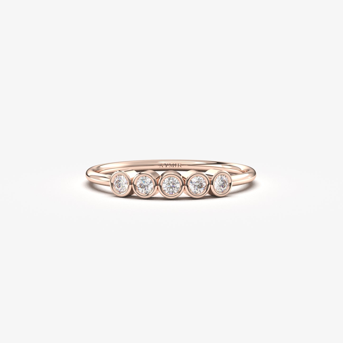 10K Gold Five Stone Diamond Ring - 2S108