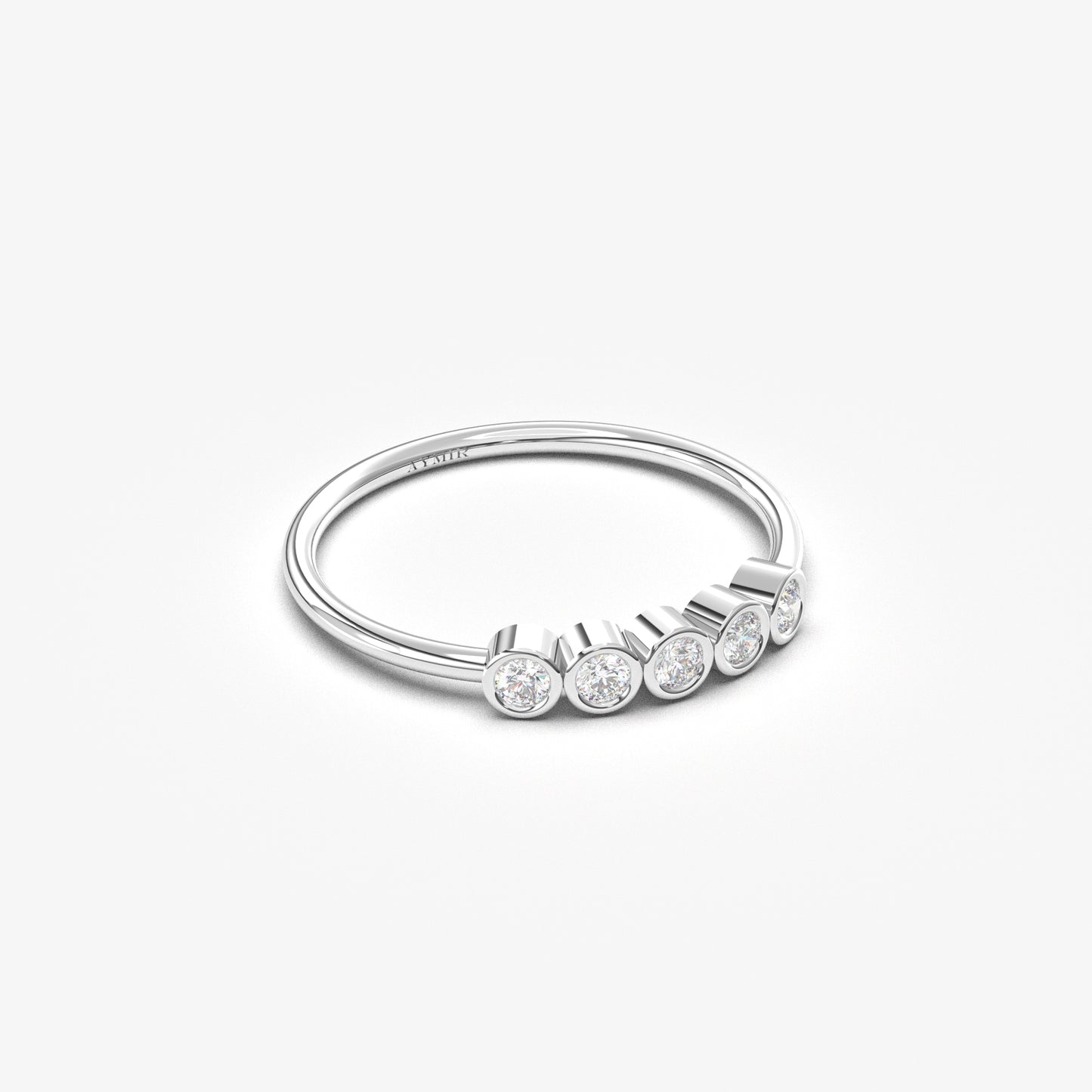 10K Gold Five Stone Diamond Ring - 2S108