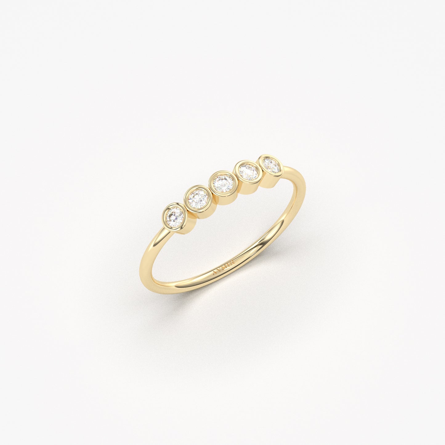 18K Gold Five Stone Ring - 2S108