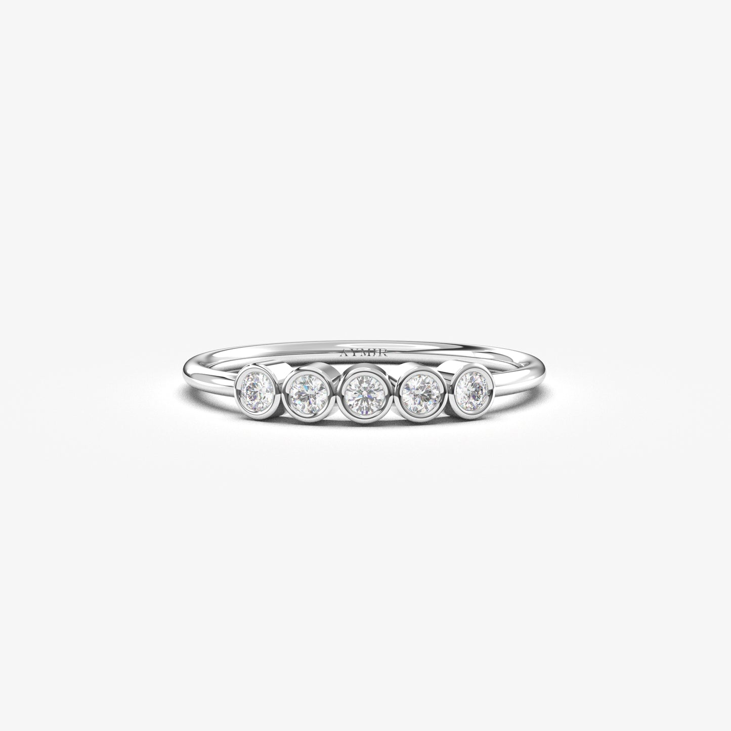 10K Gold Five Stone Diamond Ring - 2S108