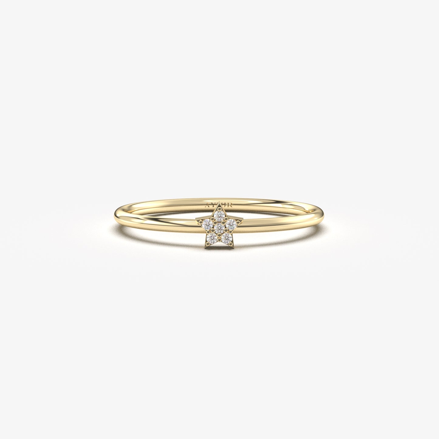 18K Gold Mini Polar Star Ring - 2S112