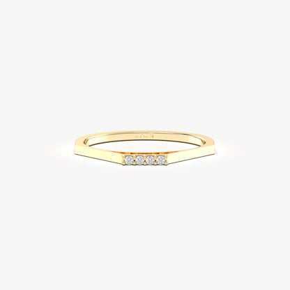 18K Gold Mini Stack Diamond Ring - 2S115
