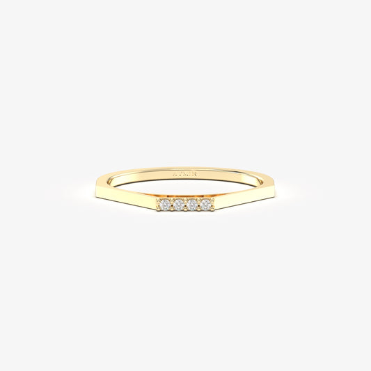 18K Gold Mini Stack Diamond Ring - 2S115