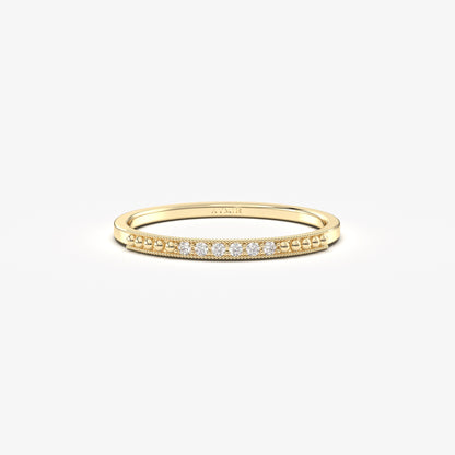 18K Gold Thin Wedding Ring - 2S118