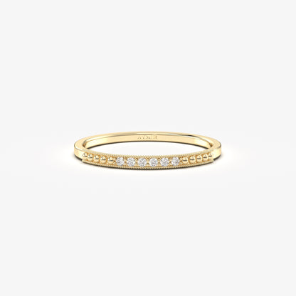 14K Gold Thin Wedding Ring - 2S118