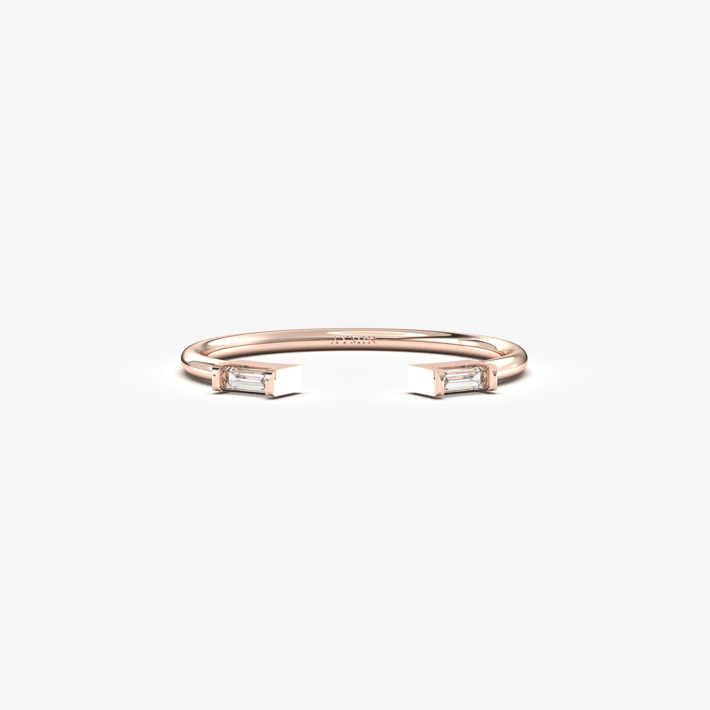 10K Gold Open Baguette Ring - 2S11