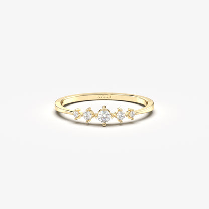 14K Gold 5 Stone Diamond Ring - 2S120