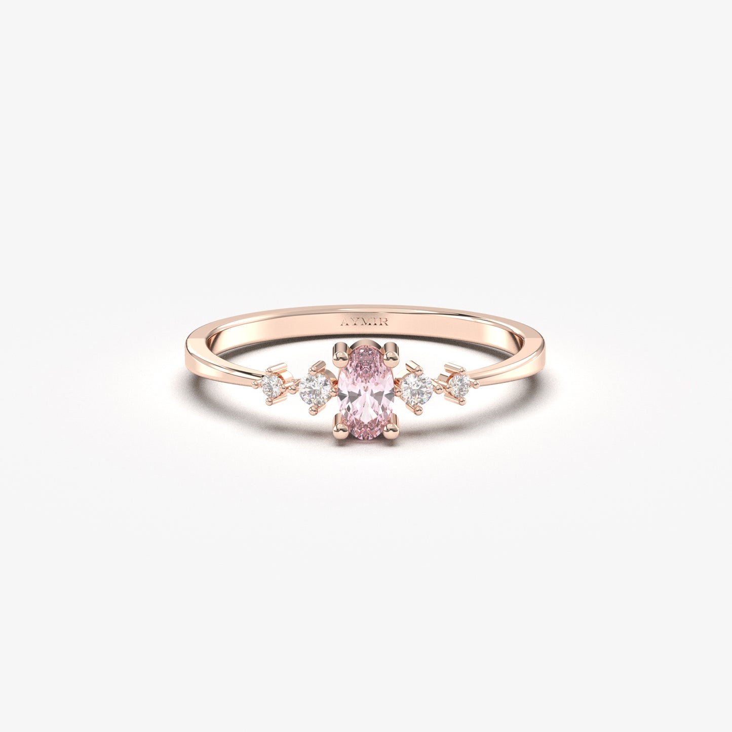 14K Gold Oval Pink Topaz Ring - 2S121PNK