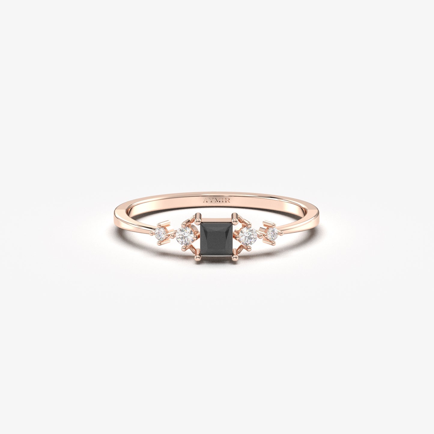 14K Gold Square Black Onyx Ring - 2S122BLK