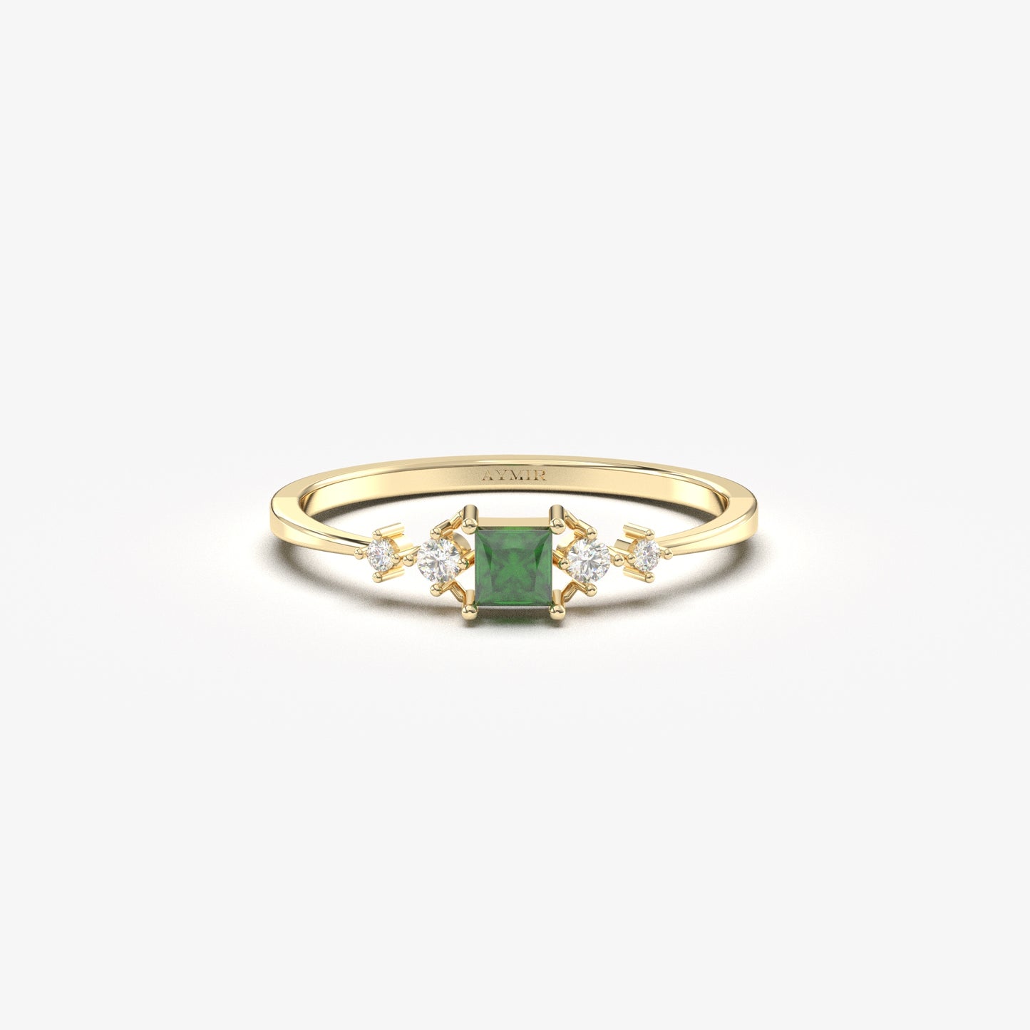 14K Gold Princess Emerald Ring - 2S122EME