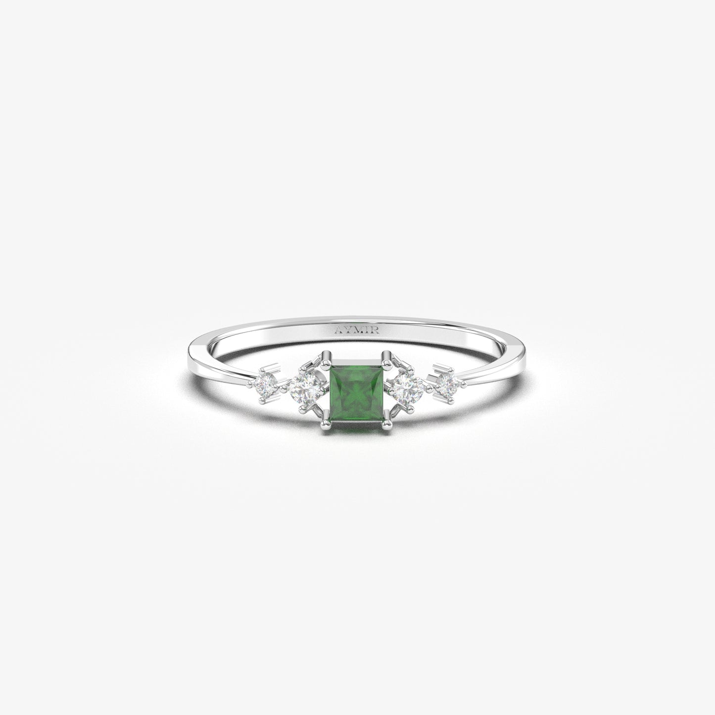 14K Gold Princess Emerald Ring - 2S122EME