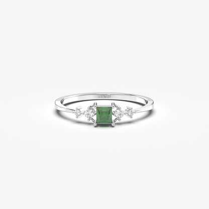 14K Gold Princess Emerald Ring - 2S122EME