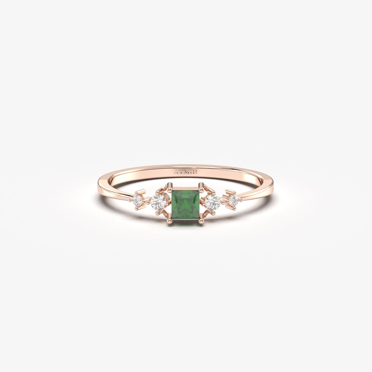 14K Gold Princess Emerald Ring - 2S122EME