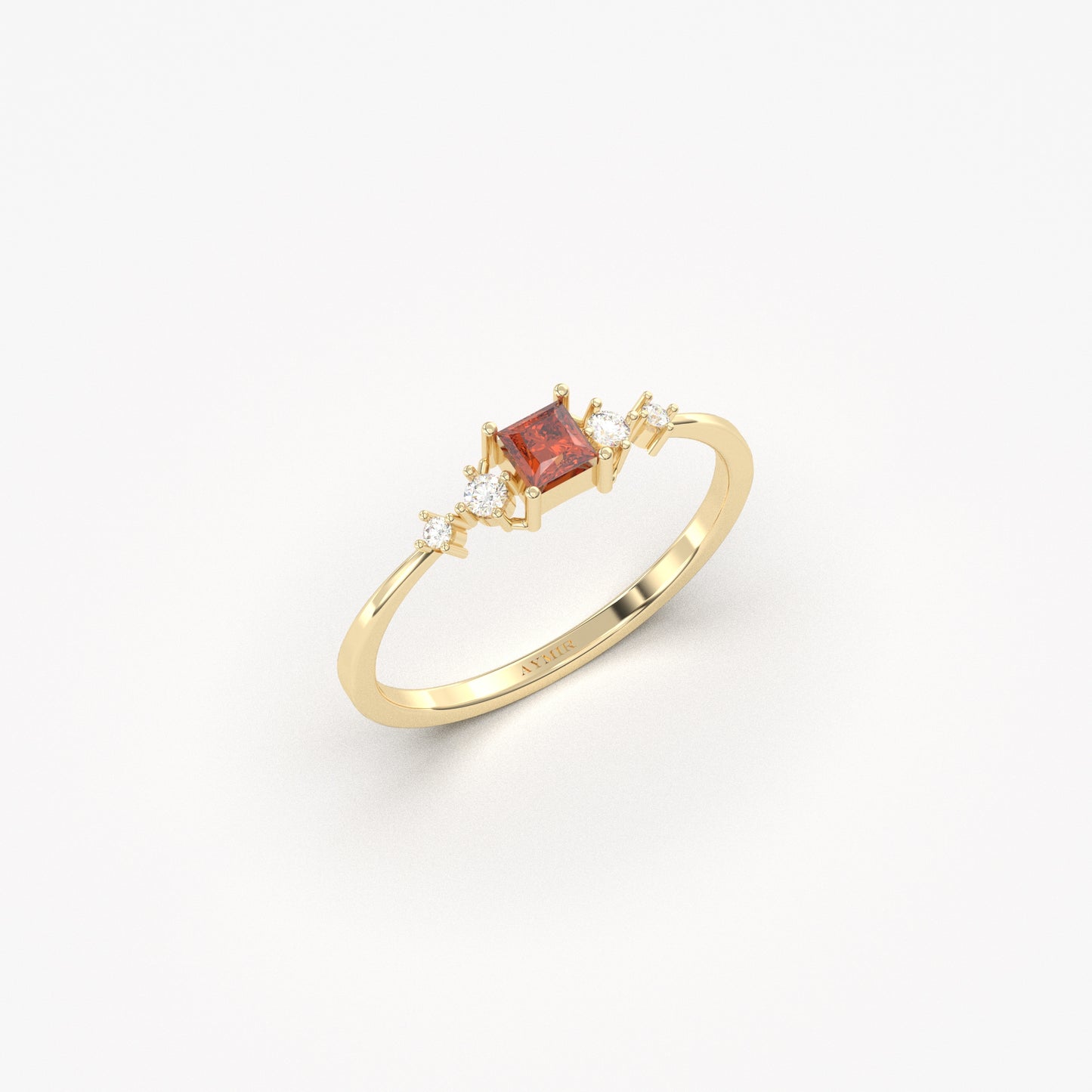 14K Gold Princess Garnet Ring - 2S122GAR