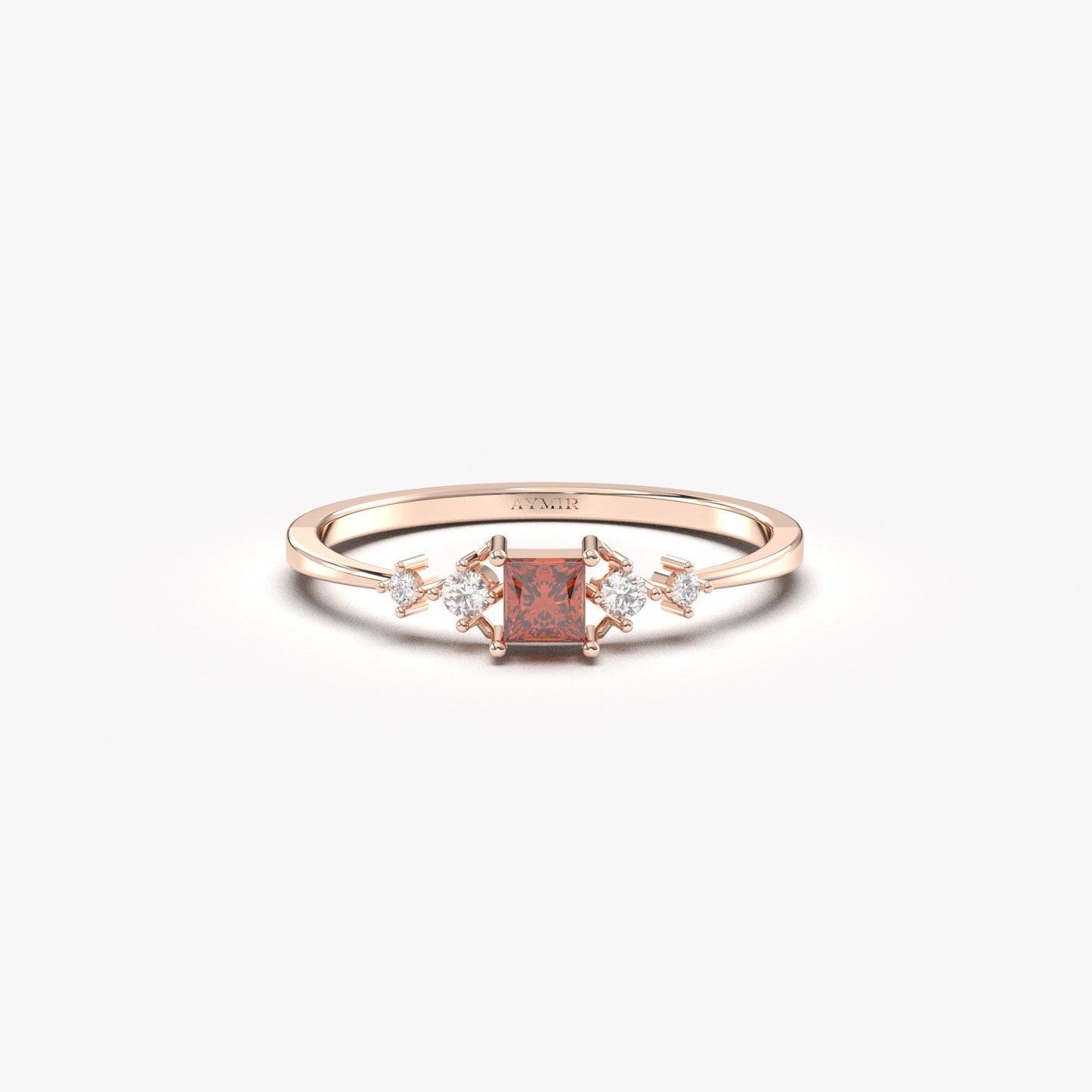 14K Gold Princess Garnet Ring - 2S122GAR