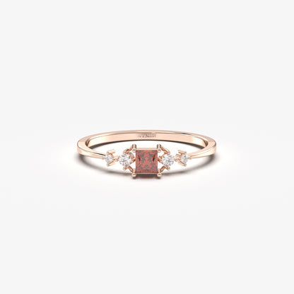 14K Gold Princess Garnet Ring - 2S122GAR