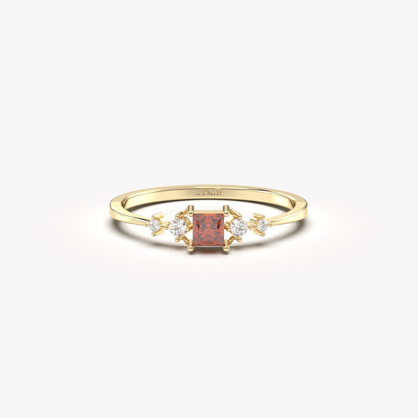 14K Gold Princess Garnet Ring - 2S122GAR