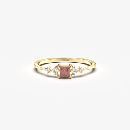 14K Gold Princess Garnet Ring - 2S122GAR