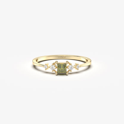 10K Gold Peridot and Diamond Ring - 2S122PER