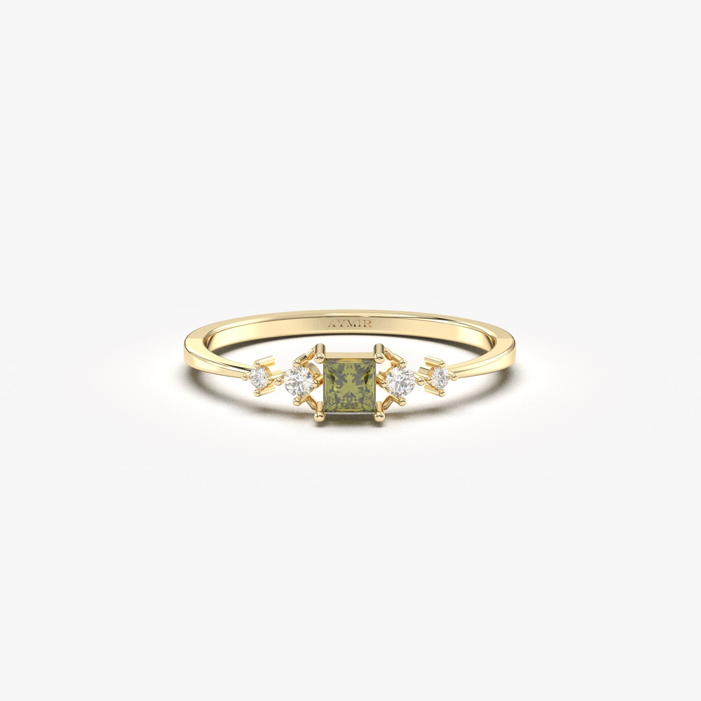 14K Gold Princess Peridot Ring - 2S122PER
