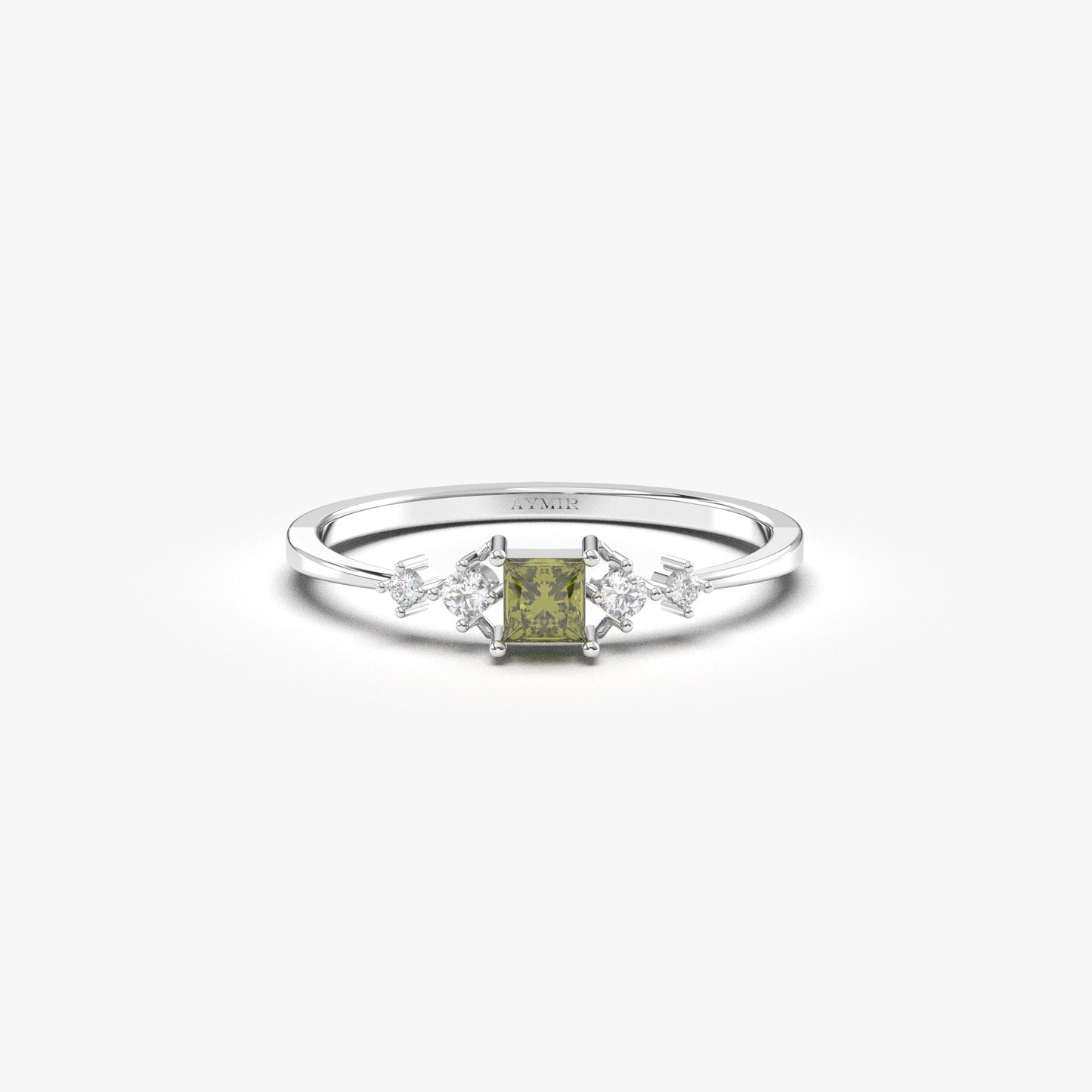 18K Gold Princess Peridot Ring - 2S122PER