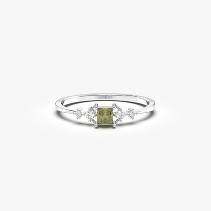 18K Gold Princess Peridot Ring - 2S122PER