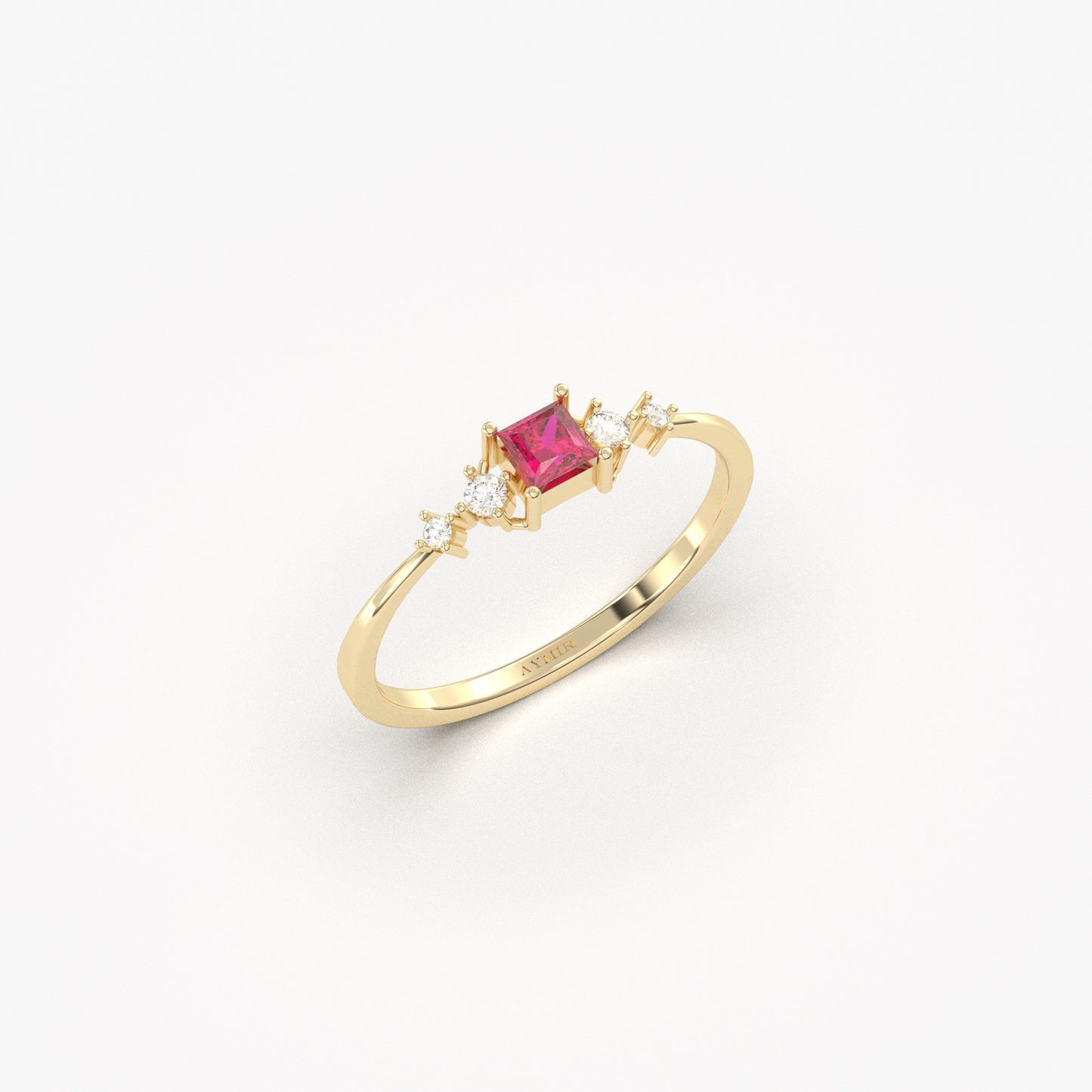 14K Gold Princess Ruby Ring - 2S122RBY