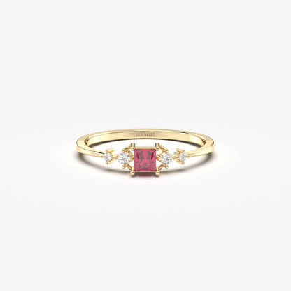 14K Gold Princess Ruby Ring - 2S122RBY