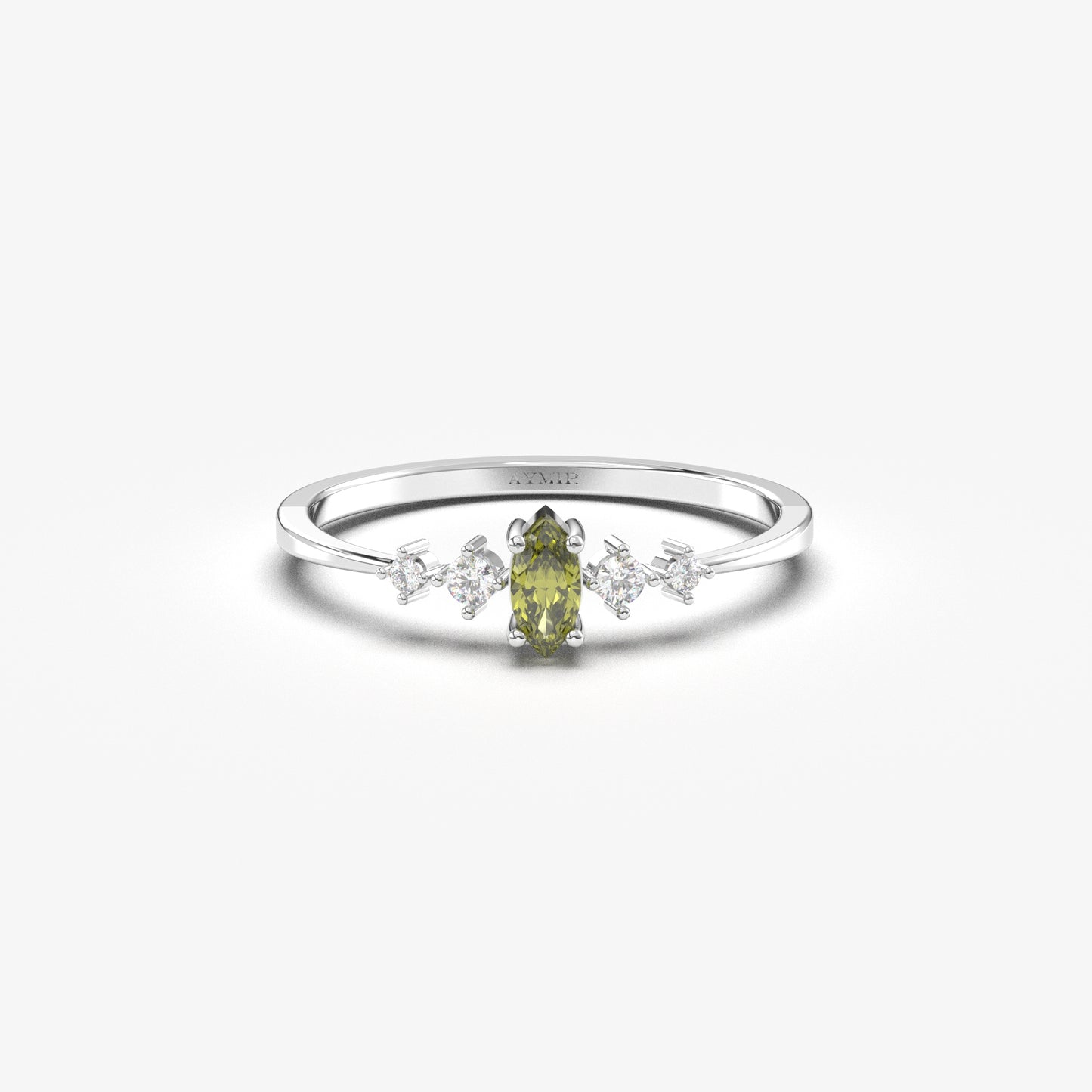 14K Gold Marquise Peridot Ring - 2S124PER