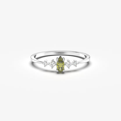 14K Gold Marquise Peridot Ring - 2S124PER