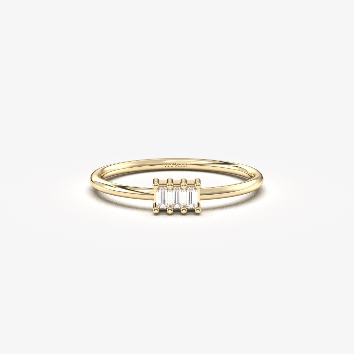 10K Gold Baguette Ring - 2S128