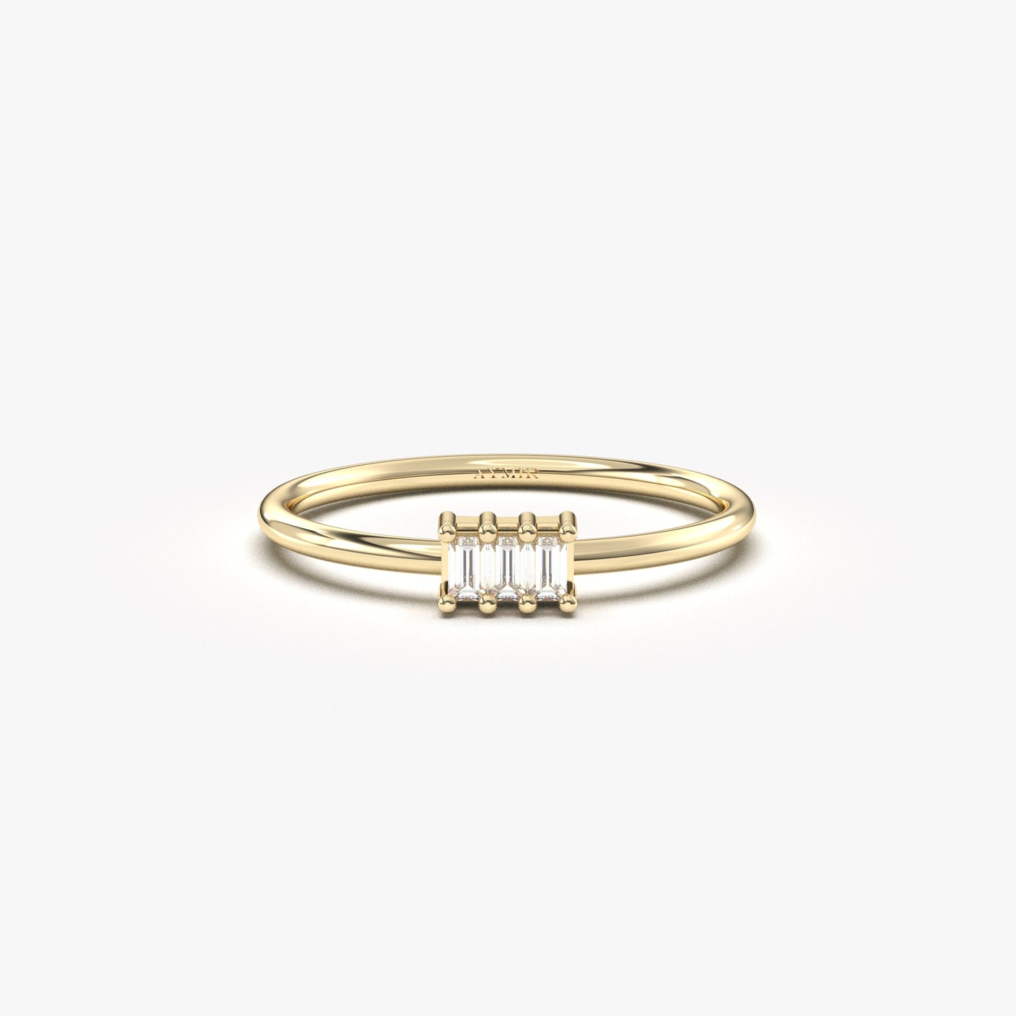 10K Gold Baguette Diamond Ring - 2S128