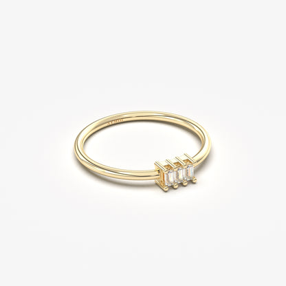 10K Gold Baguette Ring - 2S128