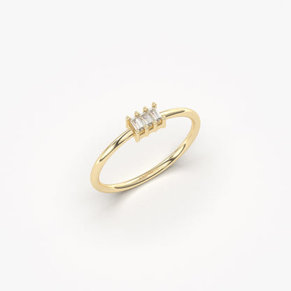 10K Gold Baguette Ring - 2S128