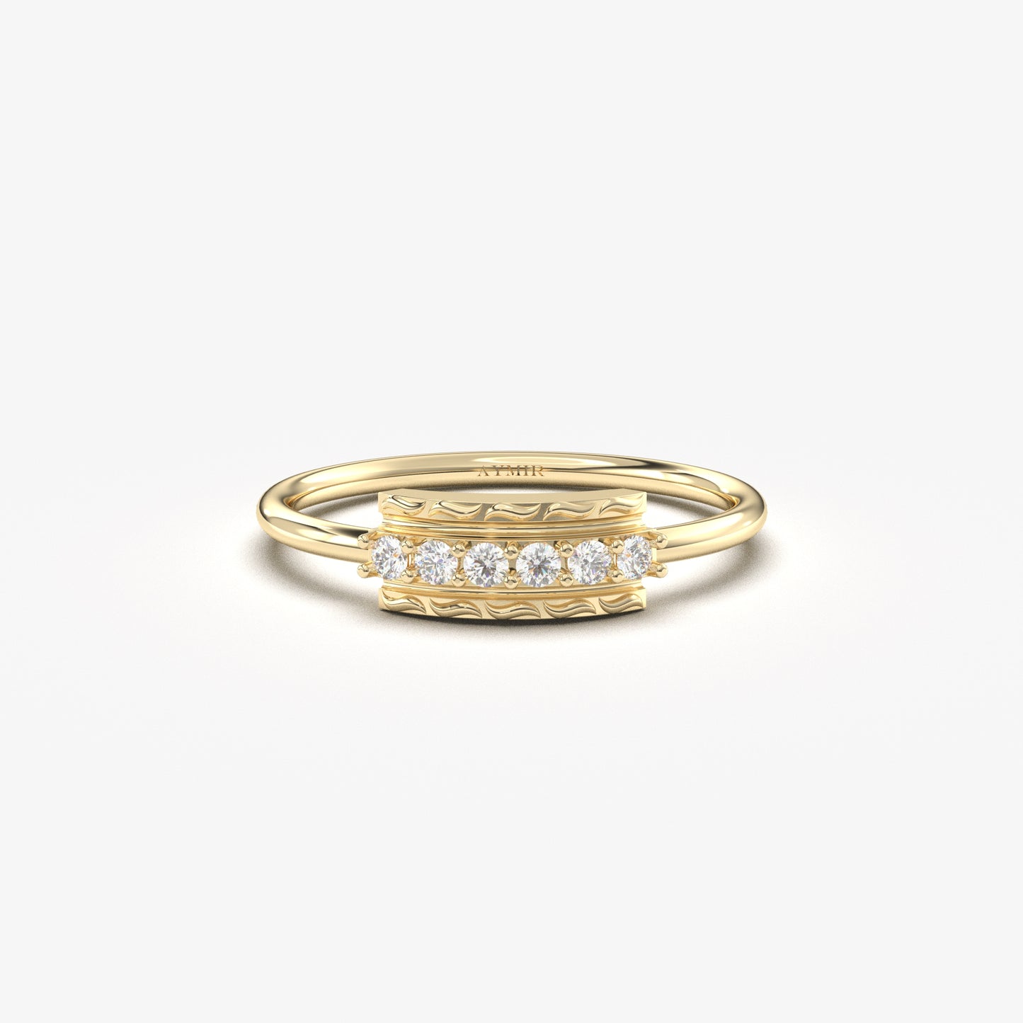 18K Solid Gold Modern Ring - 2S134