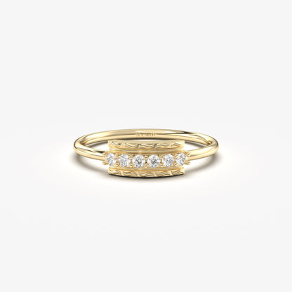 18K Solid Gold Modern Ring - 2S134