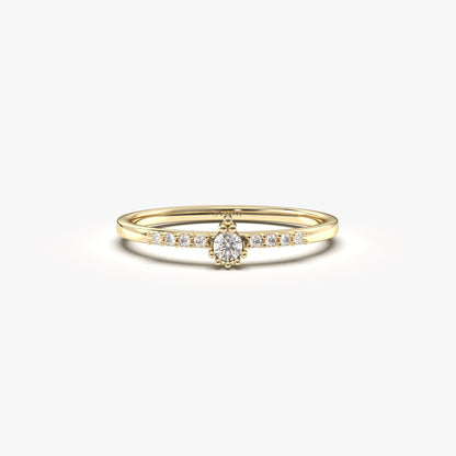 14K Gold Stack Diamond Ring - 2S138