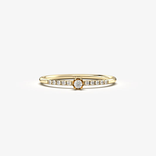 10K Elegant Thin Gold Ring - 2S141