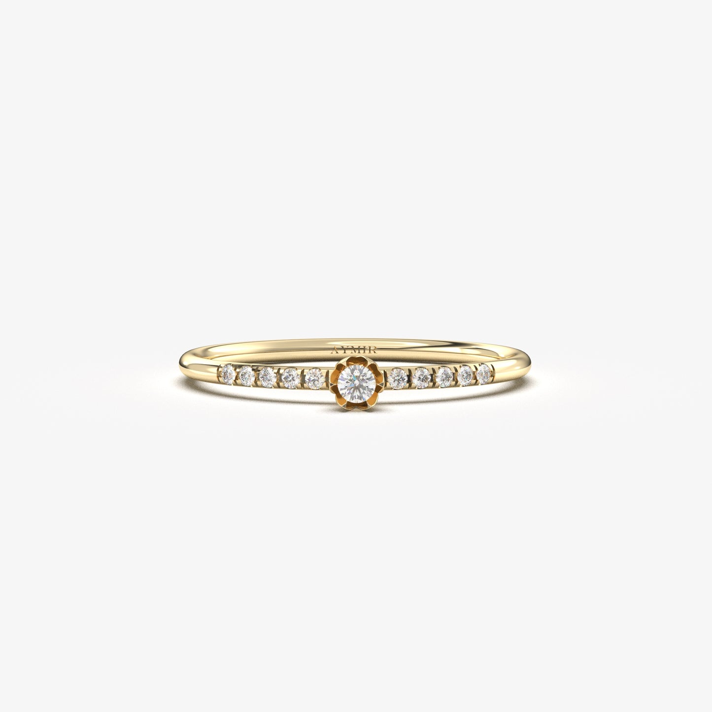 14K Elegant Thin Gold Ring - 2S141