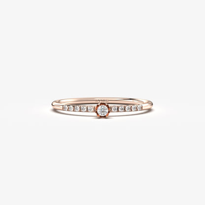 14K Elegant Thin Gold Ring - 2S141